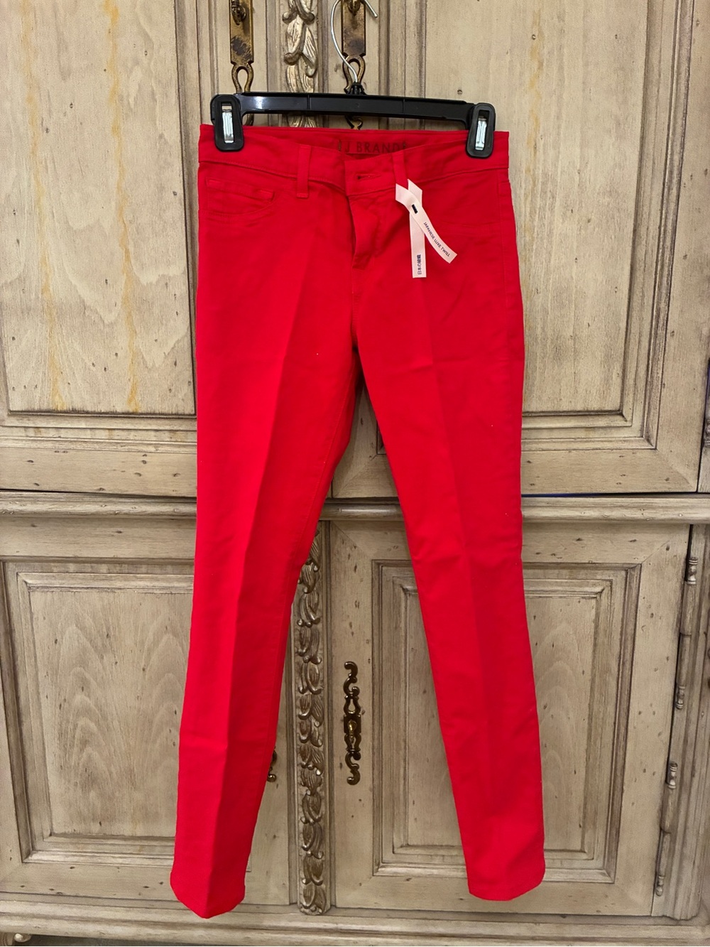 J Brand Red Skinny Pants — Slim Stretch Fit